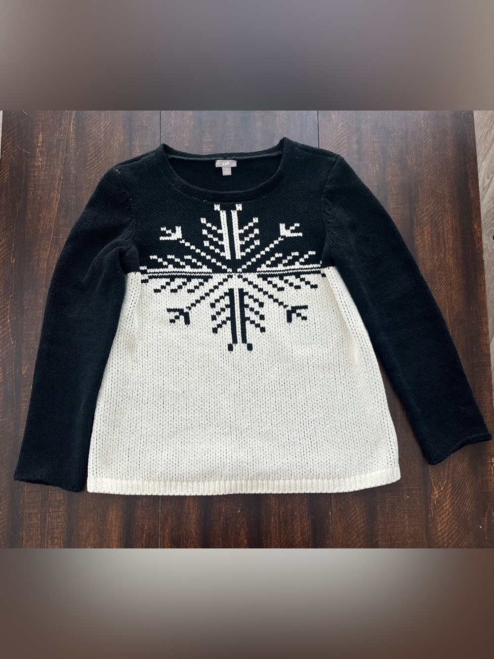 J Jill Color Block Holiday Sweater